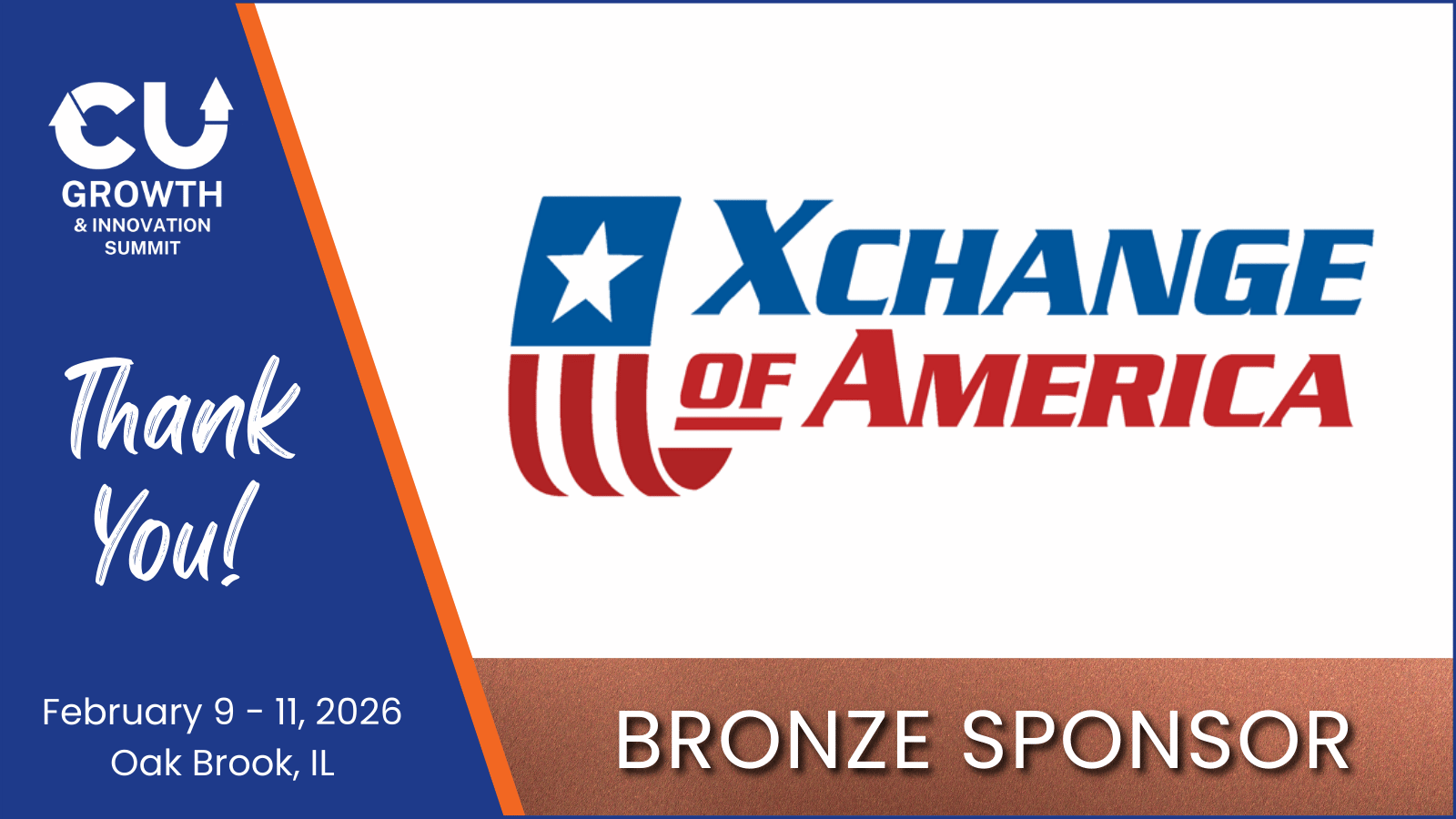 Xchange of America Announced as Bronze Sponsor for CUGI 2026 Sponsorship announcement for Xchange of America joining the CU Growth & Innovation Summit as a Bronze Sponsor