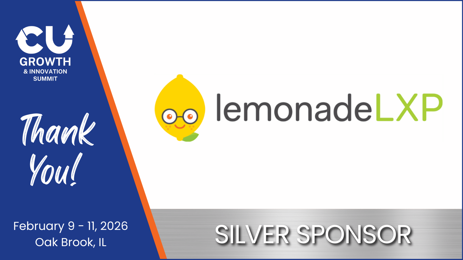 LemonadeLXP Announced as Silver Sponsor for CU Growth & Innovation Summit Announcement of LemonadeLXP as Silver Sponsor for the 2026 CU Growth & Innovation Summit